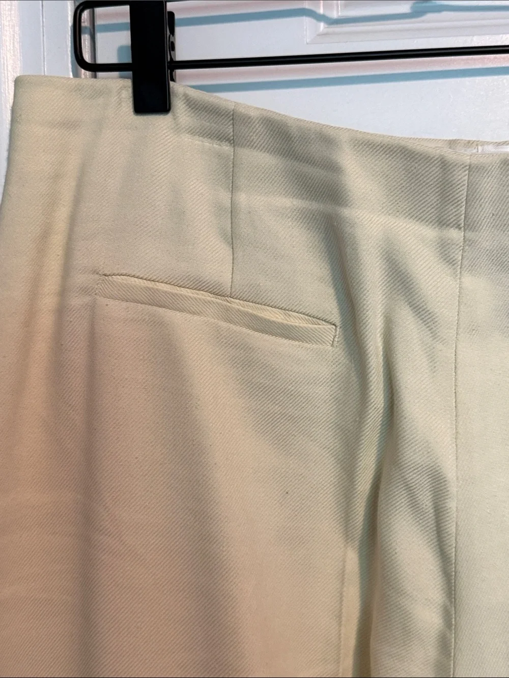 Zara Cream Wide-Leg Pants
